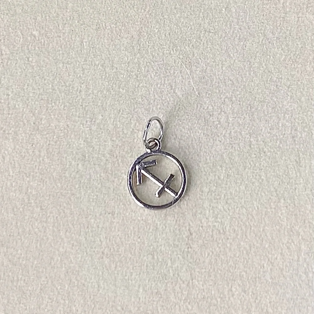 Silver Sagittarius Zodiac Charm